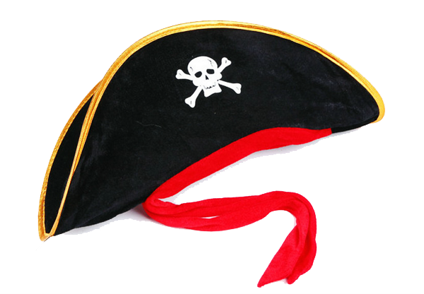 Yetişkin Boy Kadife Jack Sparrow Denizci Kaptan Jack Korsan Şapkası 50X20 CM (CLZ)