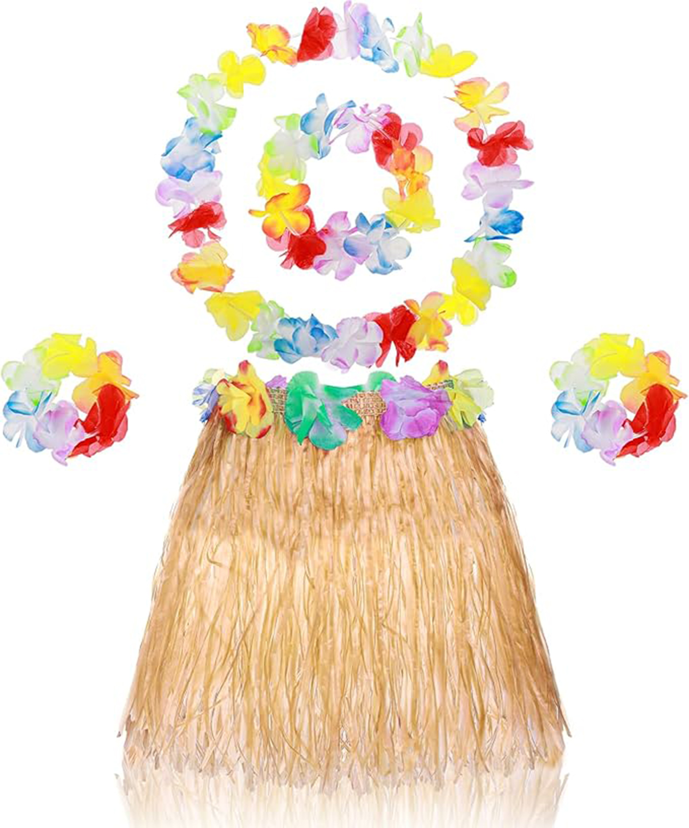 Yetişkin Çocuk Hawaii Parti Seti - 40 cm Naturel Etek + Çiçek Aksesuarlar (5 Parça) Yetişkin Çocuk Hawaii Parti Seti - 40 cm Naturel Etek + Çiçek Aksesuarlar (5 Parça)