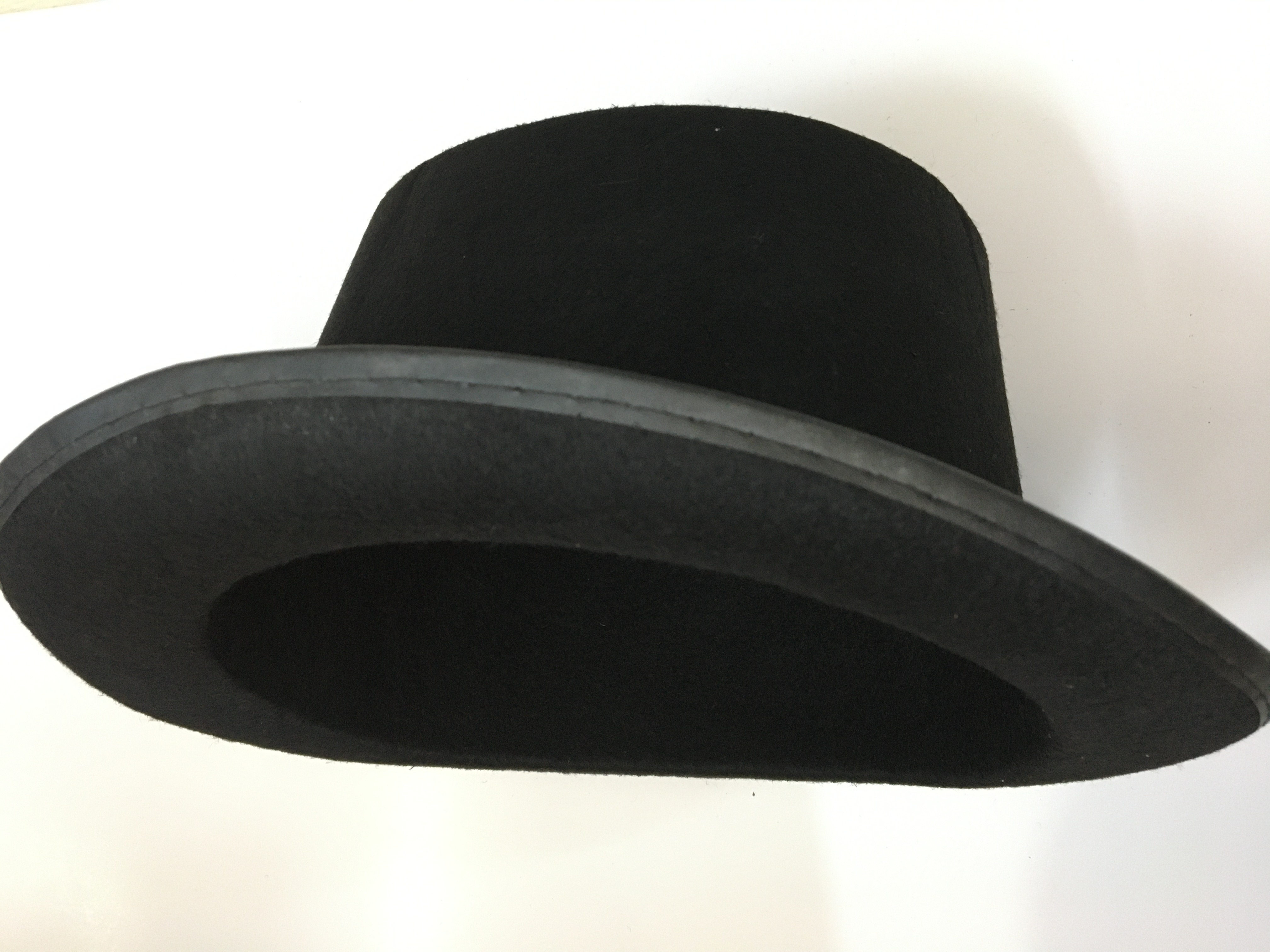 İkinci Kalite Yetişkinler İçin Siyah Renk Ringmaster Sihirbaz Şapkası Fötr Şapka 12 cm (CLZ)