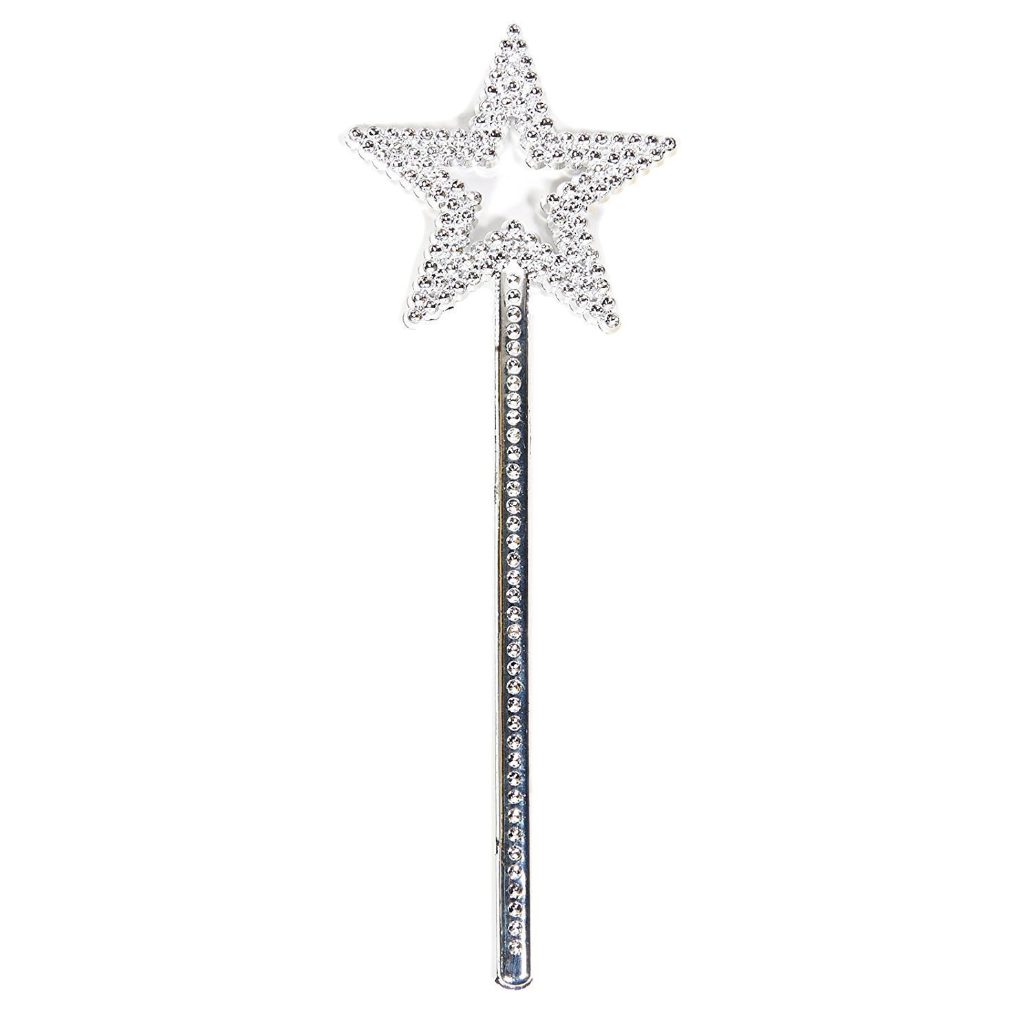 Yıldız Model Peri Asası Melek Asası Prenses Asası Metalize Gümüş Renk (CLZ)