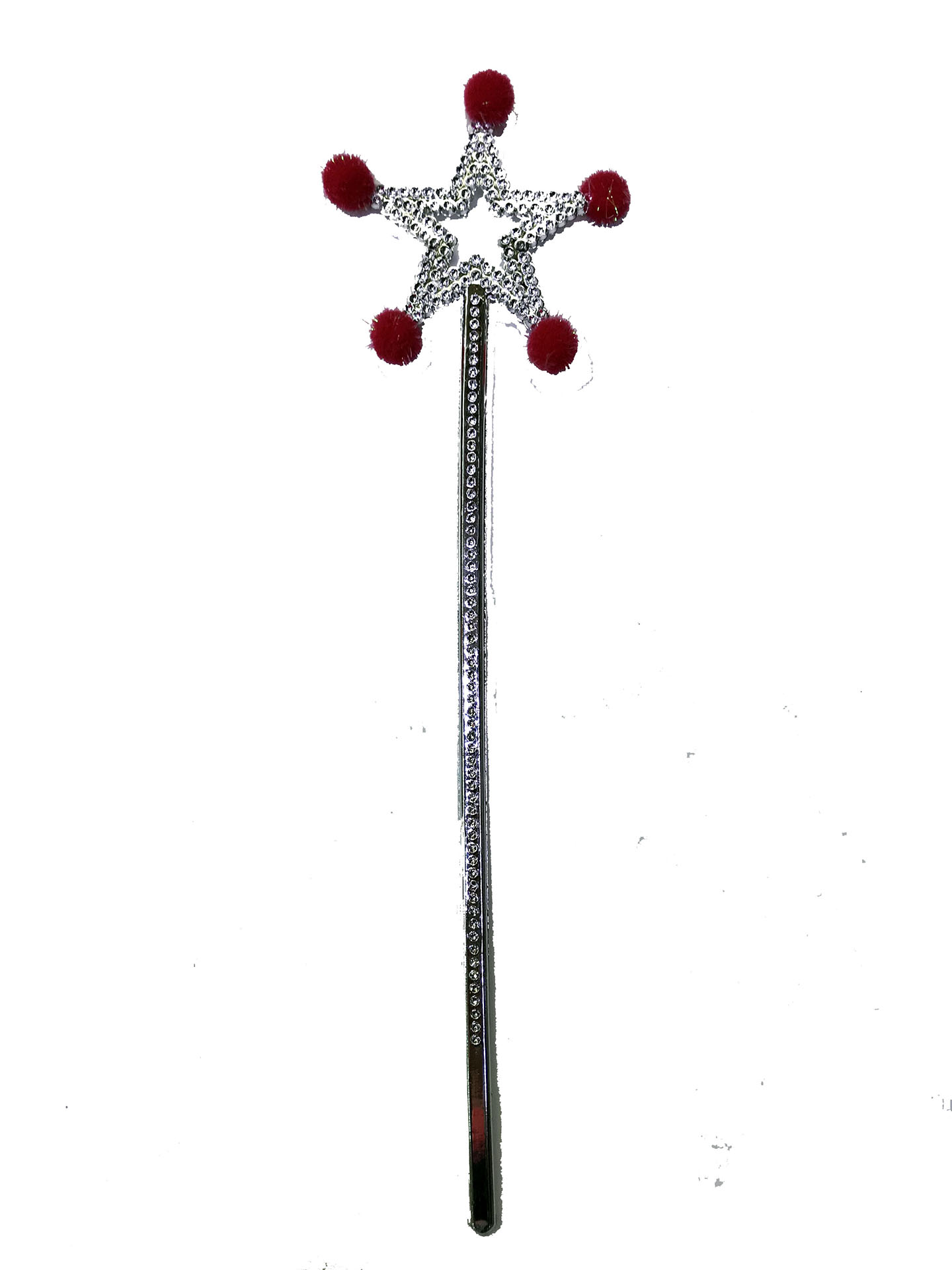 Yıldız Peri Asası Sihirli Değnek Kırmızı Ponponlu (CLZ)