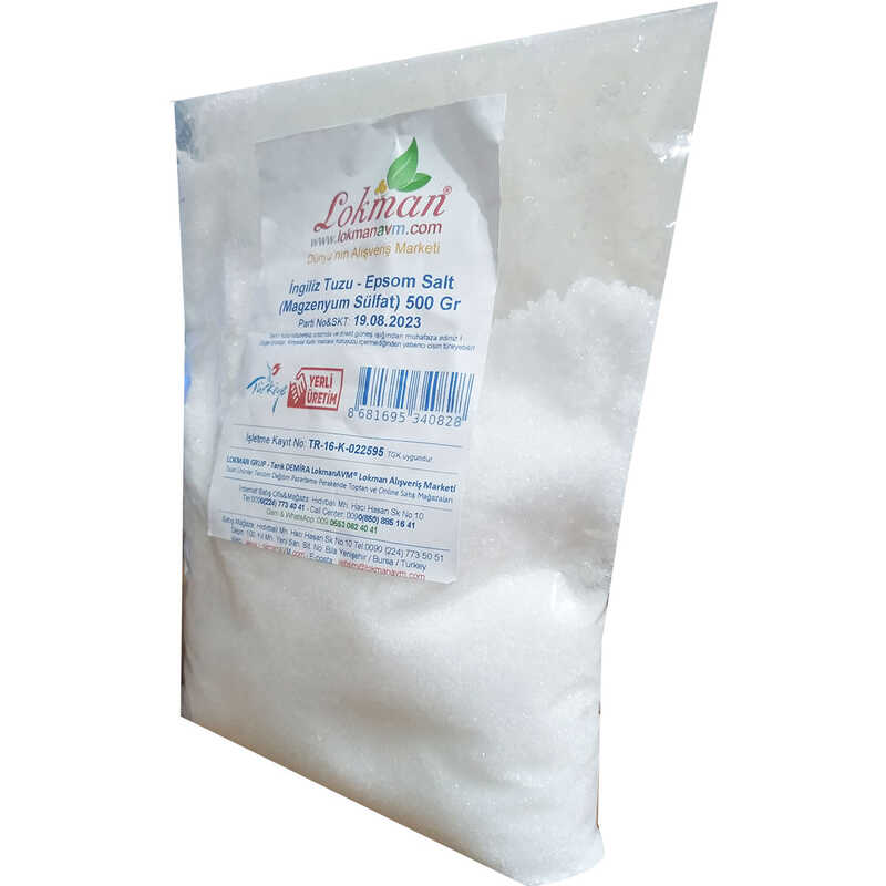 CLZ214 İngiliz Tuzu Yenilebilir Epsom Salt Magzenyum Sülfat 500 Gr