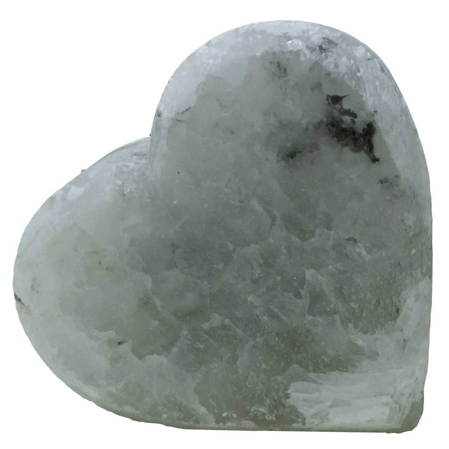 CLZ214 Kalp Şekilli Çankırı Doğal Kaya Tuzu Sabunu Beyaz 350-450 Gr