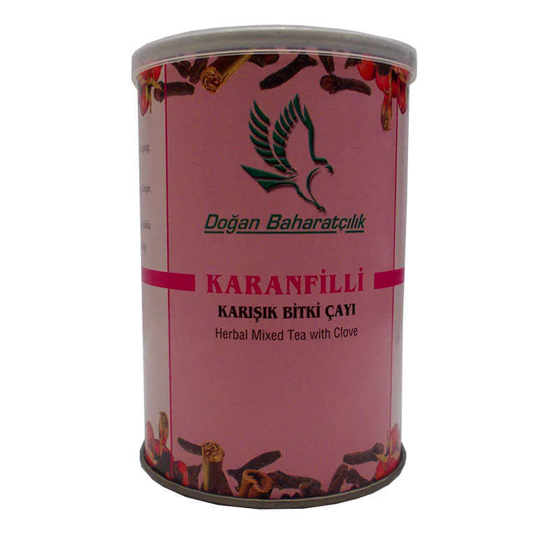 Karanfilli Karışık Bitkisel Çay 100 Gr Teneke Kutu Karanfilli Karışık Bitkisel Çay 100 Gr Teneke Kutu