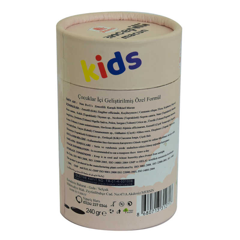 CLZ214 Kids Zencefilli Ballı Bitkisel Karışım Macunu Çocuklara Özel 240 Gr