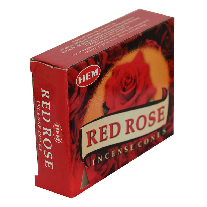 CLZ214 Kırmızı Gül Kokulu 10 Konik Tütsü - Red Rose