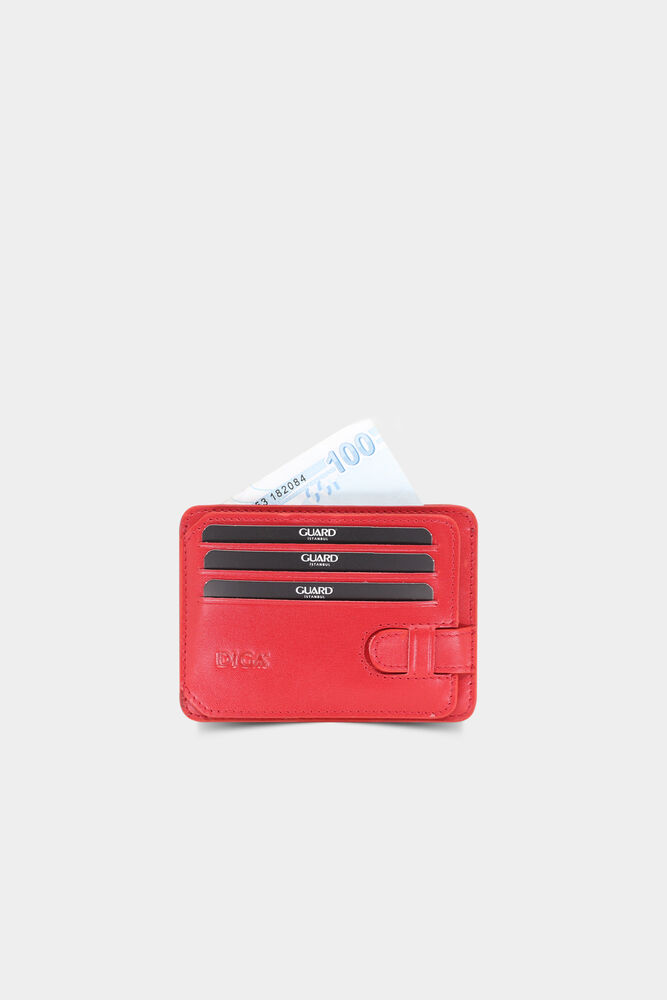 CLZ359 Diga Kırmızı Yatay Deri Kartlık / Kartvizitlik