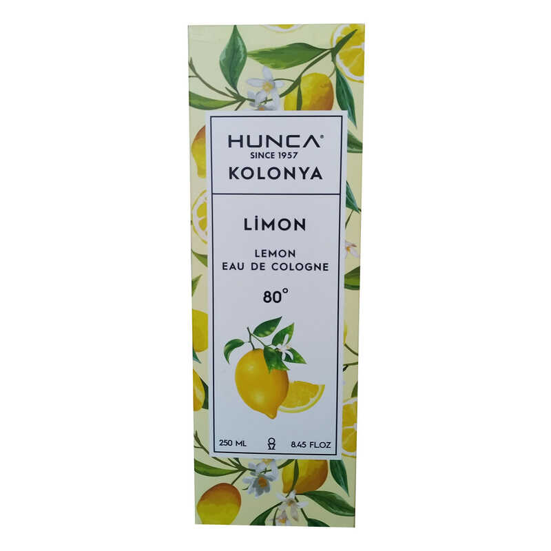 Limon Kolonyası 80 Derece Cam Şişe 250 ML -  Eau De Cologne