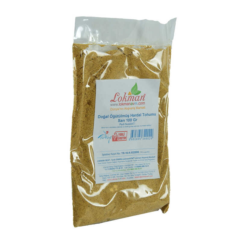 CLZ214 Hardal Tohumu Öğütülmüş Doğal Sarı 100 Gr Paket