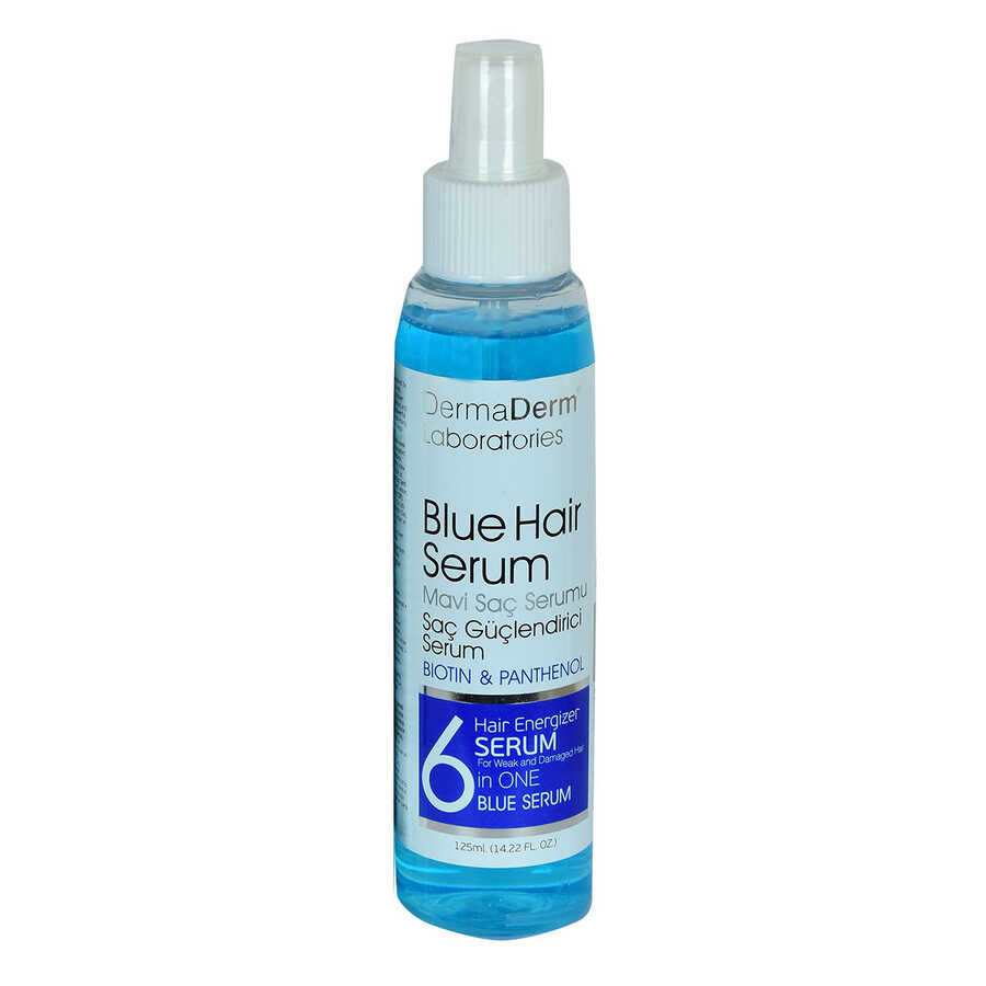 CLZ214 Mavi Saç Serumu Saç Güçlendirici Serum (Biotin Panthenol Vitamin E-Keratin) 125 ML