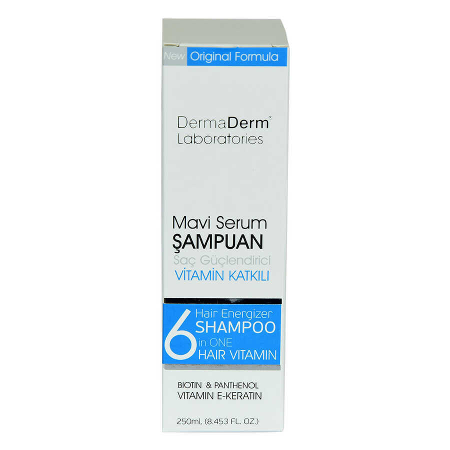 CLZ214 Mavi Serum Şampuanı Saç Güçlendirici (Biotin Panthenol Vitamin E-Keratin) 250 ML