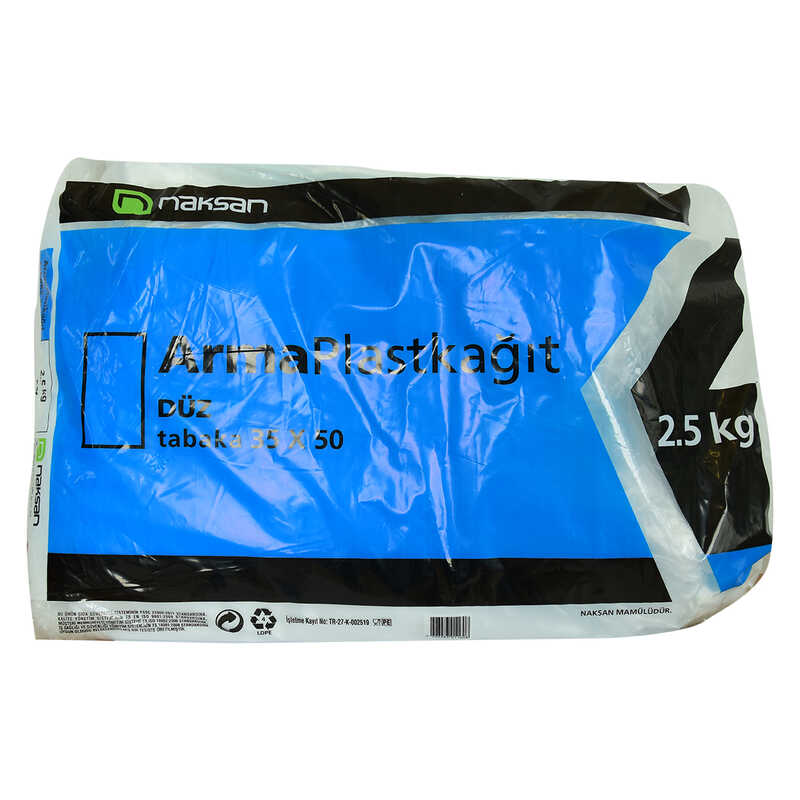 CLZ214 Plast Kağıt Bloklu Plast Naylon Şeffaf Düz Tabaka 35X50 Cm 2500 Gr Paket
