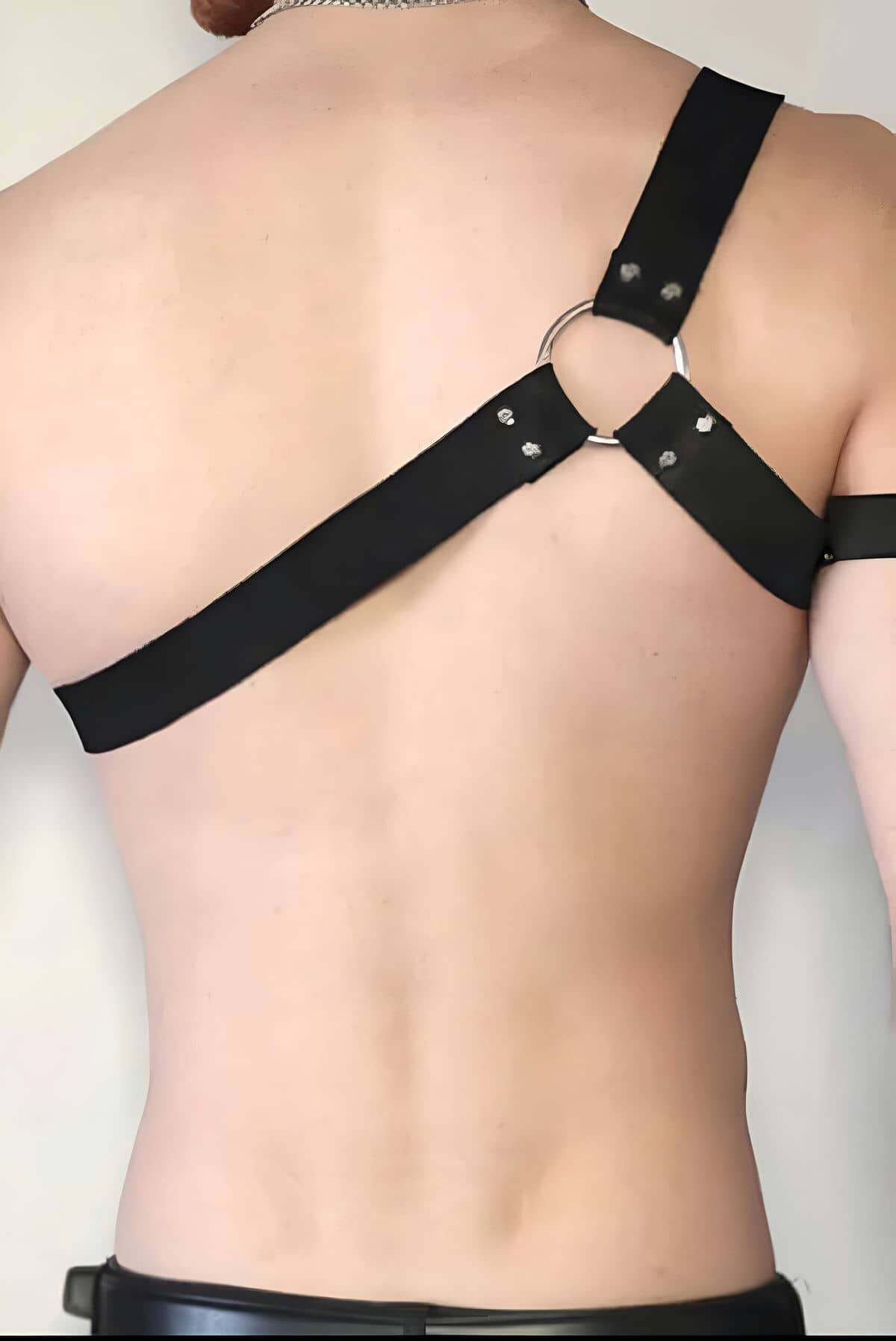 CLZ41 Omuzdan Tek Akılı Erkek Harness - Ürün Rengi:Siyah