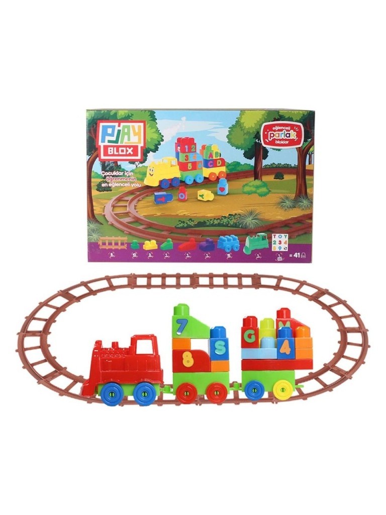 2403 - PLAYBOX 41 PARÇA LEGO TREN SETİ - 1 ADET