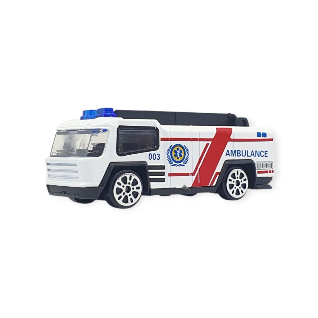 3'lü İş Makinaları Road Seti - Die Cast - DS044 - Ambulans - 1 ADET