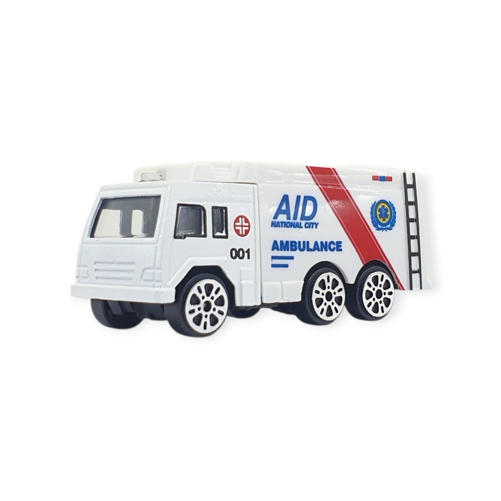 3'lü İş Makinaları Road Seti - Die Cast - DS044 - Ambulans - 1 ADET