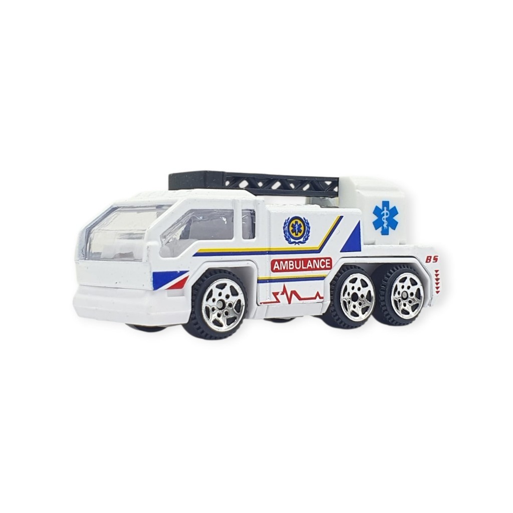 3'lü İş Makinaları Road Seti - Die Cast - DS044 - Ambulans - 1 ADET