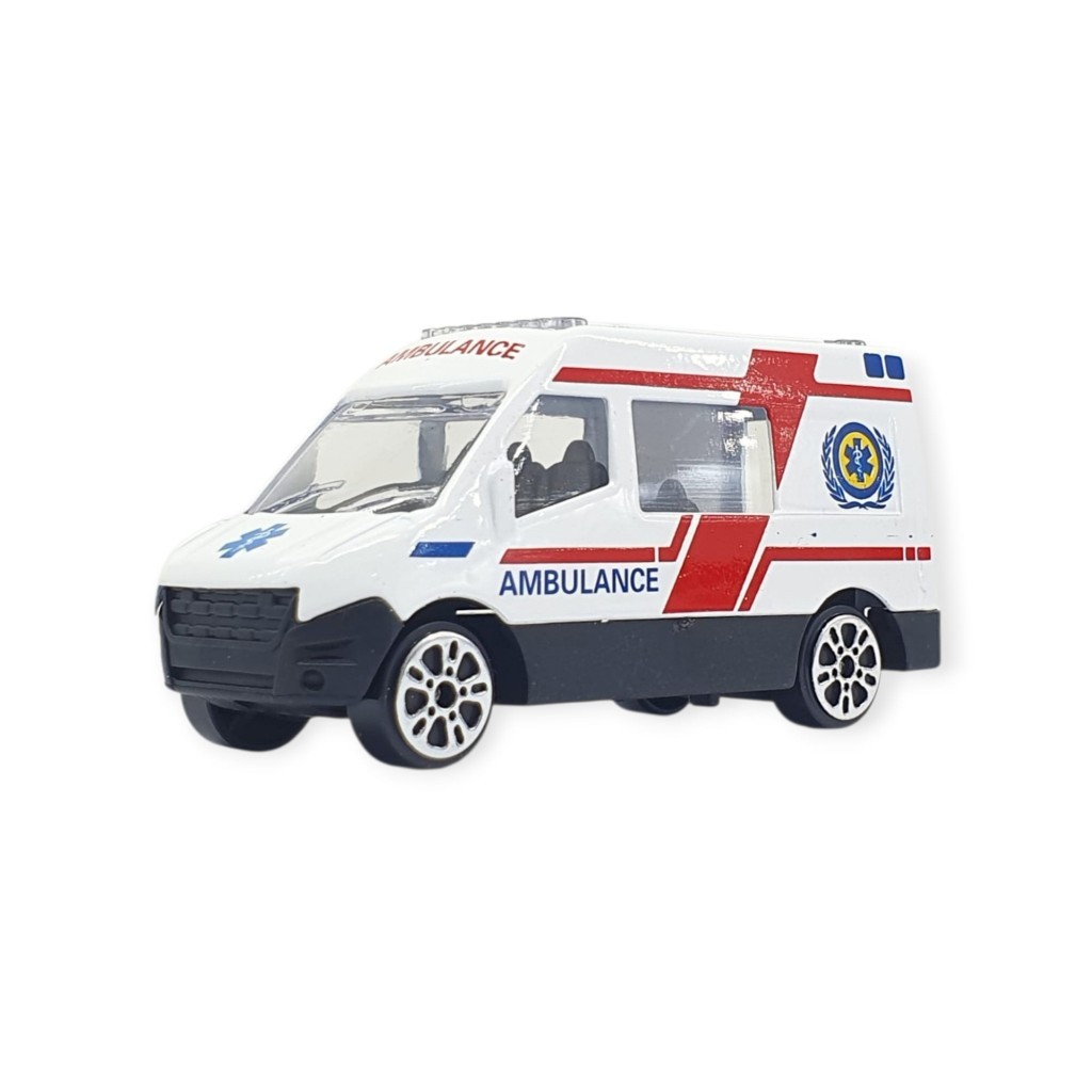 3'lü İş Makinaları Road Seti - Die Cast - DS044 - Ambulans - 1 ADET