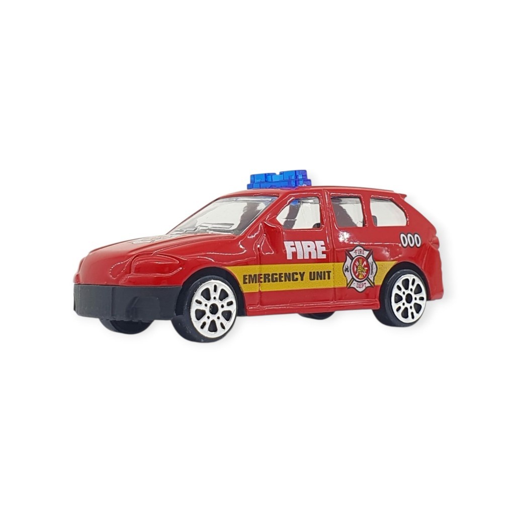 3'lü İş Makinaları Road Seti - Die Cast - DS044 - İtfaiye - 1 ADET