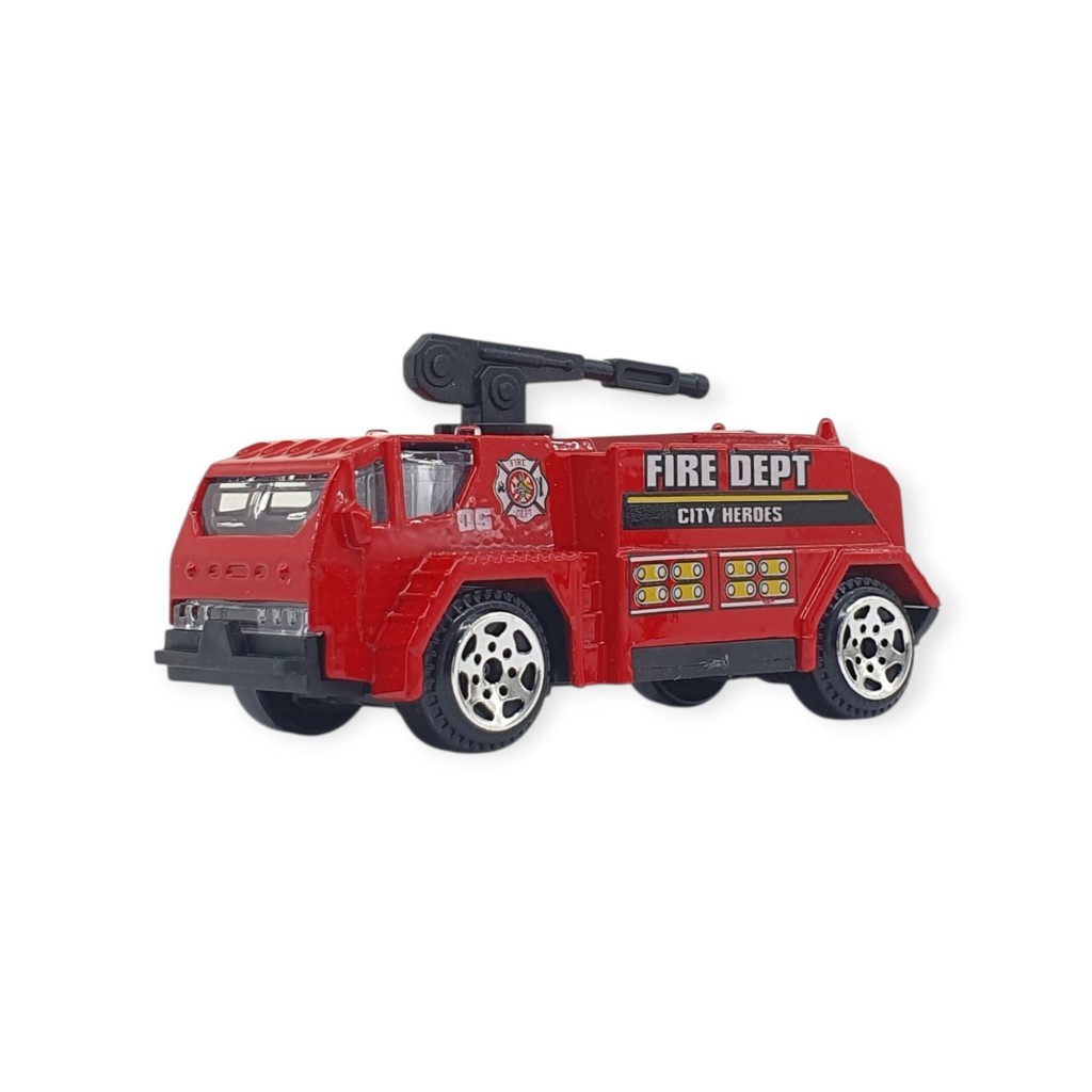 3'lü İş Makinaları Road Seti - Die Cast - DS044 - İtfaiye - 1 ADET
