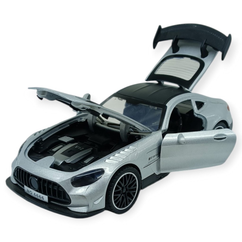 3231D-3241D -1:32 Metal Çek Bırak Araba Mercedes AMG - Gri