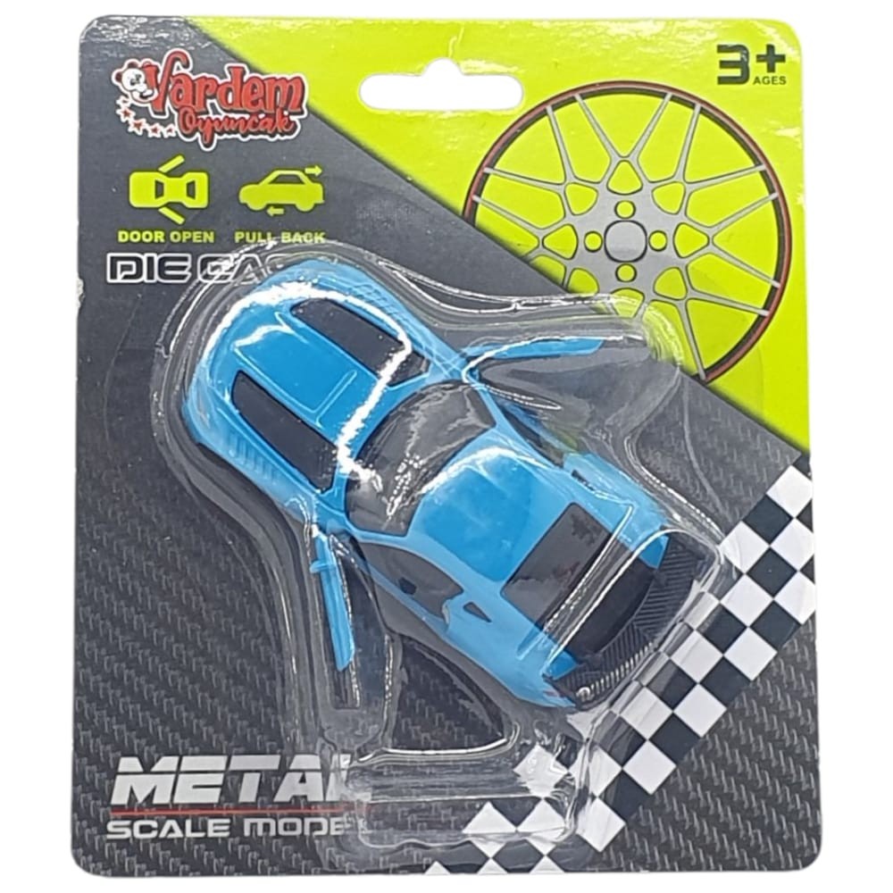 Çek Bırak Metal Küçük Arabalar 8 cm - 6411A-22 - Mavi Çek Bırak Metal Küçük Arabalar 8 cm - 6411A-22 - Mavi