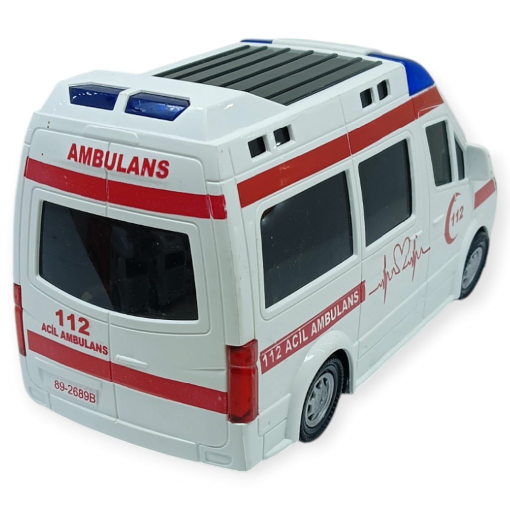 Ambulans Sesli Işıklı Pilli Yerde Gezen Ambulans Sesli Işıklı Pilli Yerde Gezen