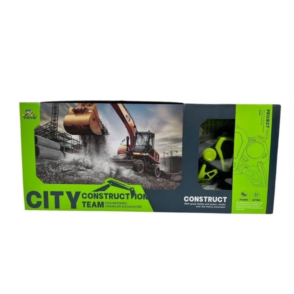 İş Makinaları Serisi - Şarjlı Uzaktan Kumandalı Excavator - Yeşil İş Makinaları Serisi - Şarjlı Uzaktan Kumandalı Excavator - Yeşil