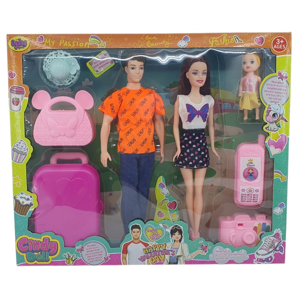 Aile Tatil Seti  Doll  - 1 ADET