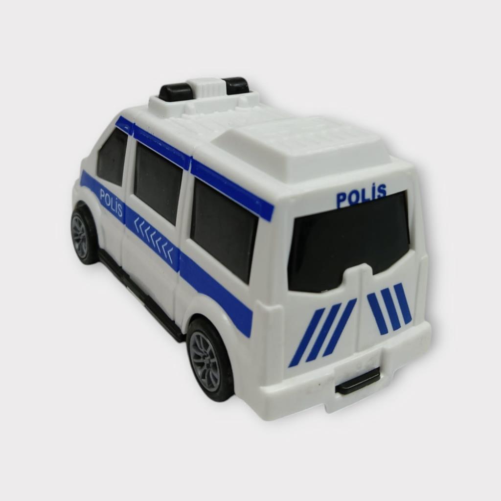 Çek Bırak Arabalar İş Araçları 10 Cm - Polis - 1 ADET