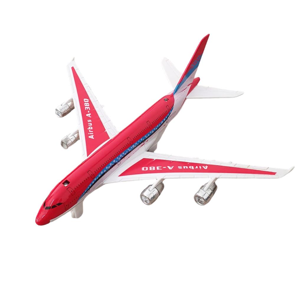 CLZ505 Çek Bırak Işıklı Sesli Yolcu Uçağı 18 Cm - SY8022 - Kırmızı