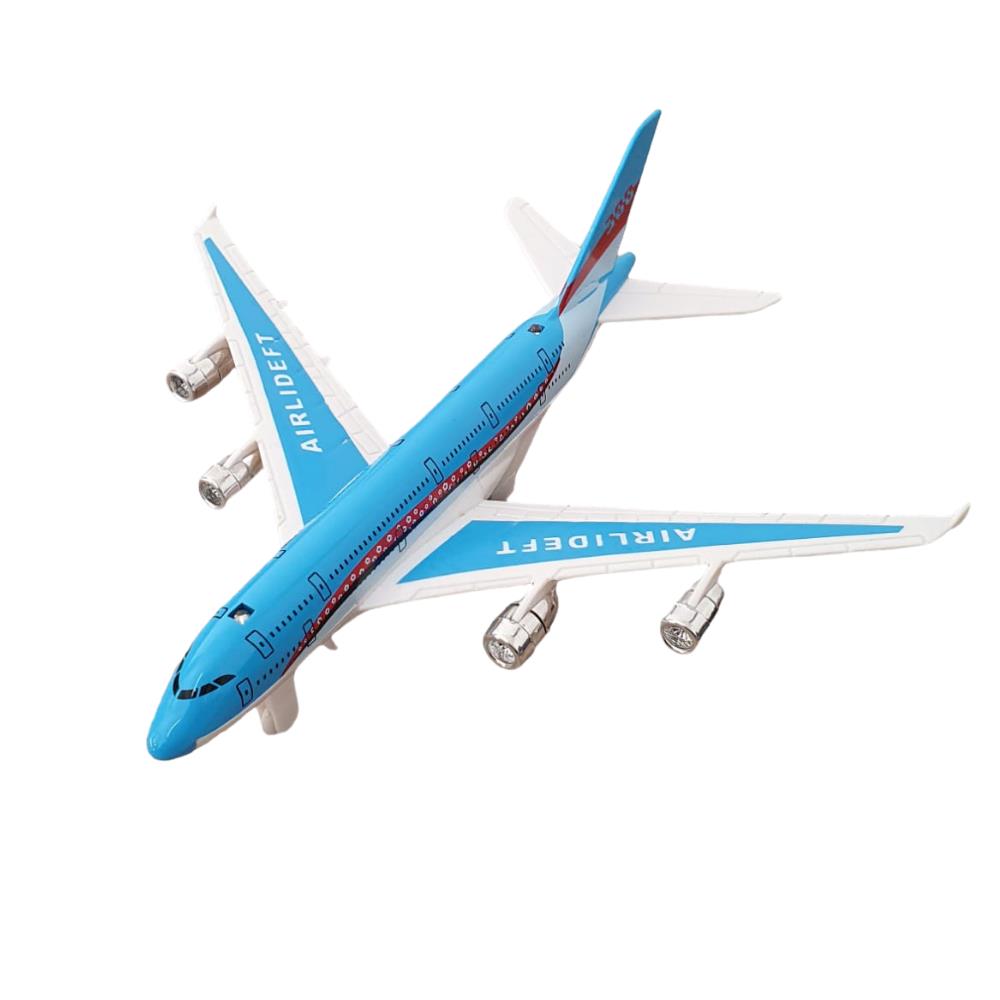 CLZ505 Çek Bırak Işıklı Sesli Yolcu Uçağı 18 Cm - SY8022 - Mavi