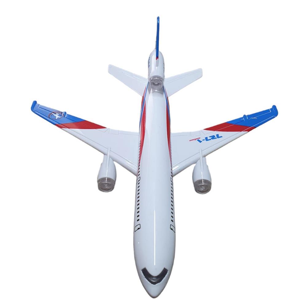 CLZ505 Çek Bırak Işıklı Sesli Yolcu Uçak 20 Cm - A164952 - Mavi