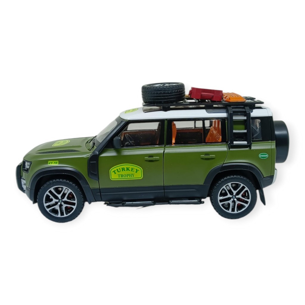 Model Araçlar - Metal Sesli Off-Road Araba 22 cm - Yeşil - 1 ADET