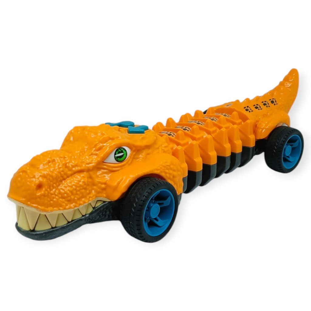 Timsah Araba - Otomatik Hareketli Sesli Işıklı 32 cm - Turuncu Timsah - 1 ADET