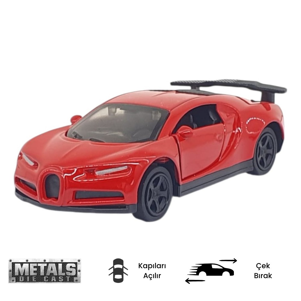 Çek Bırak Metal Küçük Arabalar 8 cm - 6411A-3 - Kırmızı Çek Bırak Metal Küçük Arabalar 8 cm - 6411A-3 - Kırmızı