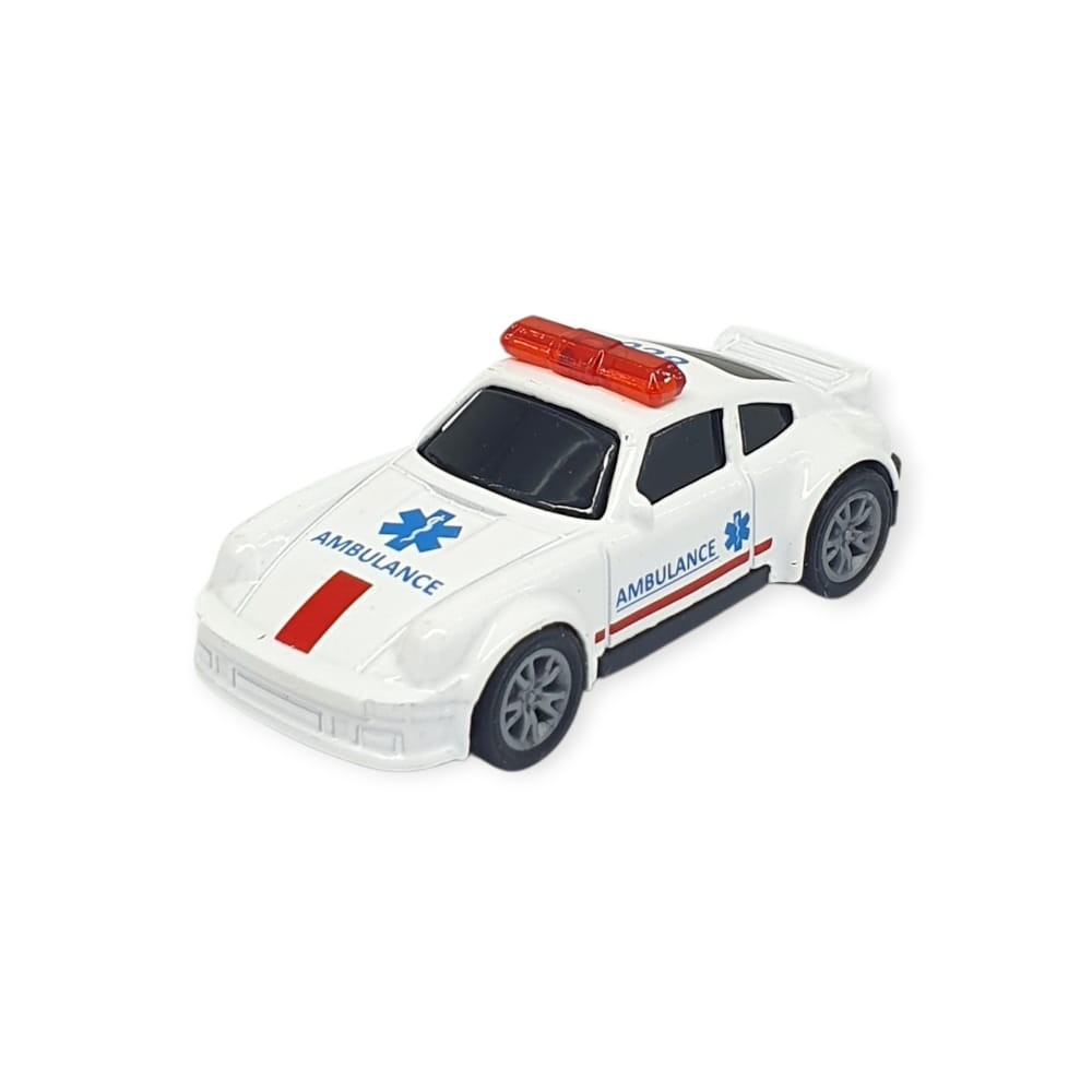 Çek Bırak Metal Küçük Arabalar 8 cm - SH40031 - Beyaz Ambulans Arabası - 1 ADET Çek Bırak Metal Küçük Arabalar 8 cm - SH40031 - Beyaz Ambulans Arabası - 1 ADET