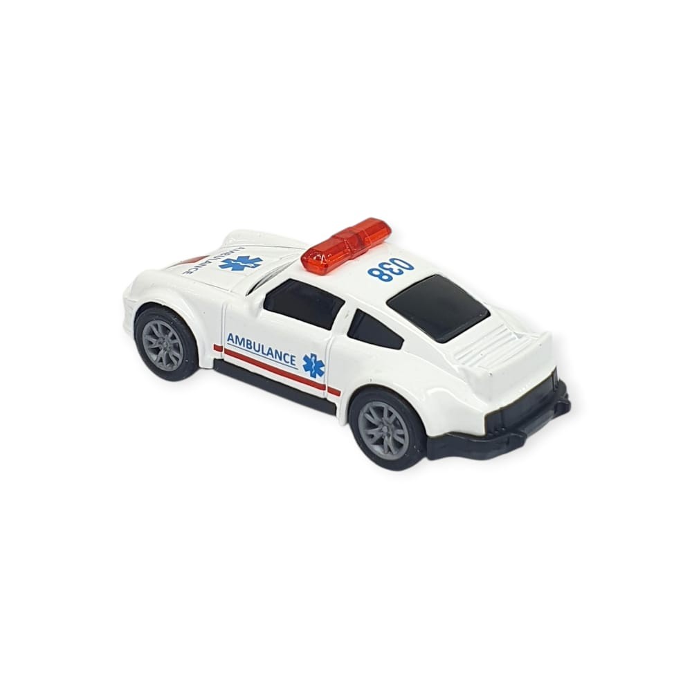Çek Bırak Metal Küçük Arabalar 8 cm - SH40031 - Beyaz Ambulans Arabası - 1 ADET Çek Bırak Metal Küçük Arabalar 8 cm - SH40031 - Beyaz Ambulans Arabası - 1 ADET
