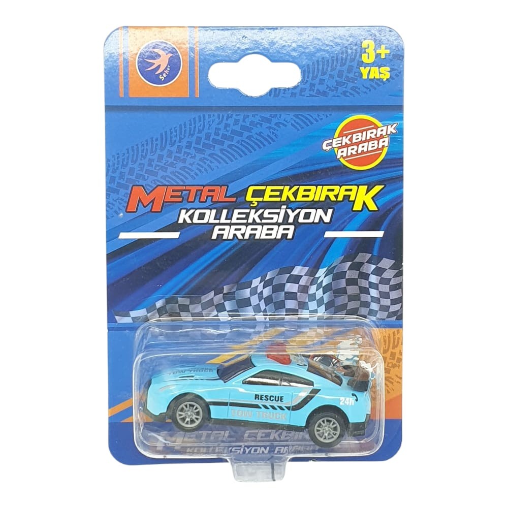 Çek Bırak Metal Küçük Arabalar 8 cm - SH40031 - Açık Mavi - 1 ADET