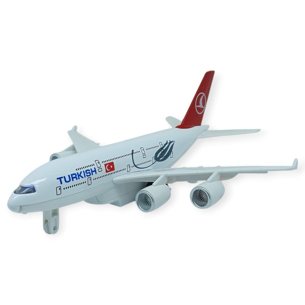 Çek Bırak Metal Yolcu Uçağı - 21 cm - Büyük Boy - 1 ADET
