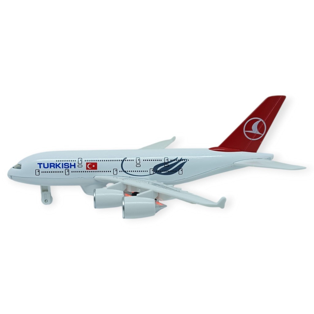 Çek Bırak Metal Yolcu Uçağı - 21 cm - Büyük Boy - 1 ADET