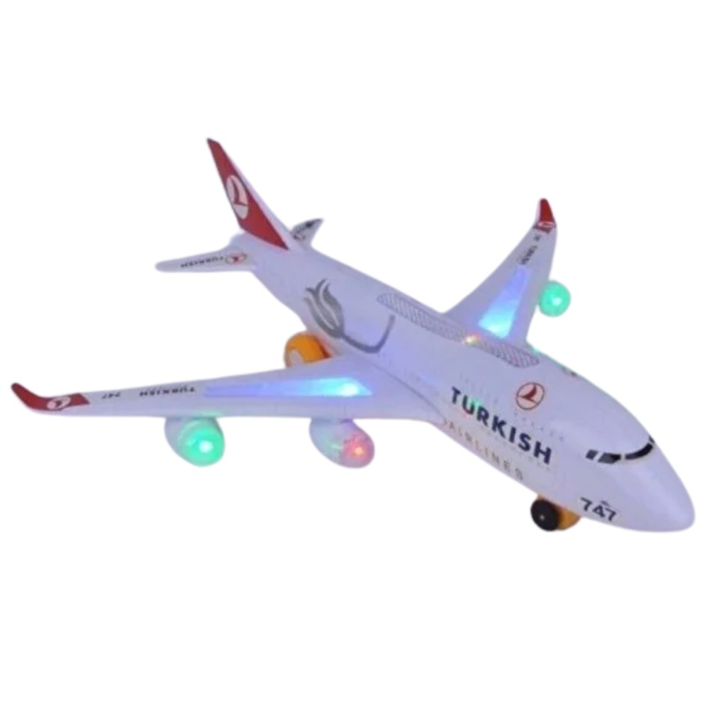 Sesli Işıklı Yerde Gezen THY Uçak - Boing 747 - 1 ADET Sesli Işıklı Yerde Gezen THY Uçak - Boing 747 - 1 ADET