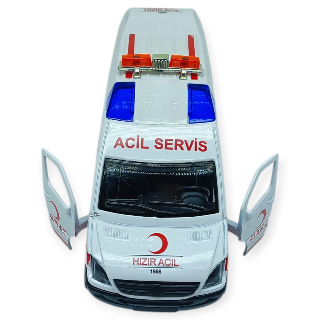 Çek Bırak Metal Sesli Işıklı Ambulans cm Çek Bırak Metal Sesli Işıklı Ambulans cm