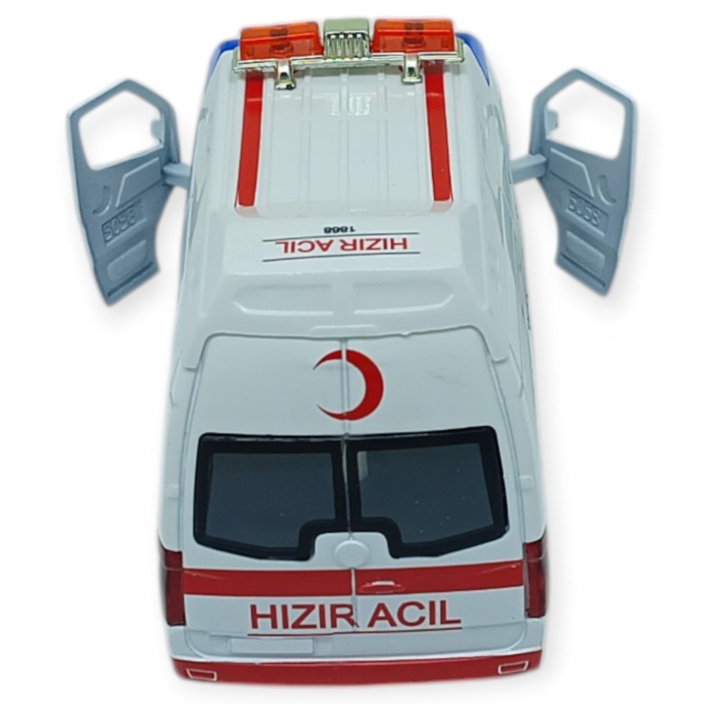 Çek Bırak Metal Sesli Işıklı Ambulans cm Çek Bırak Metal Sesli Işıklı Ambulans cm