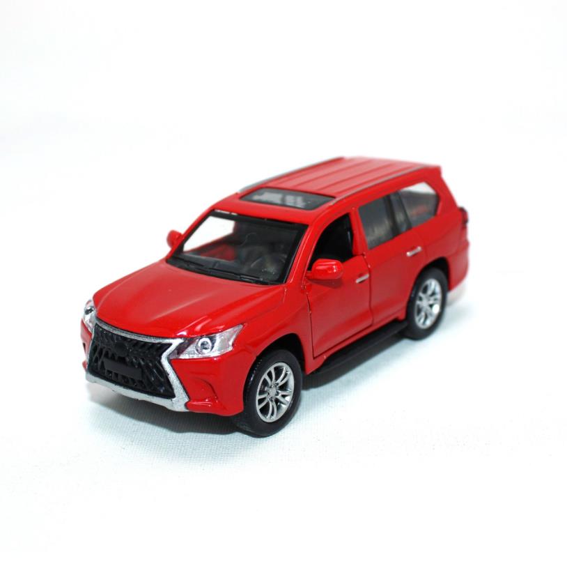 CLZ505 Sesli Işıklı Metal Çek Bırak Araba - Lexus LX Kırmızı - Fy6208-12D - Kırmızı