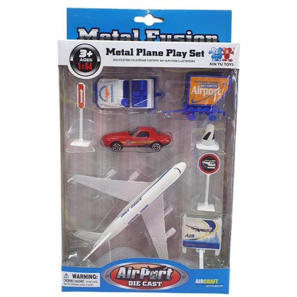 Havaalanı Seti Metal Arabalı - 1 ADET Havaalanı Seti Metal Arabalı - 1 ADET