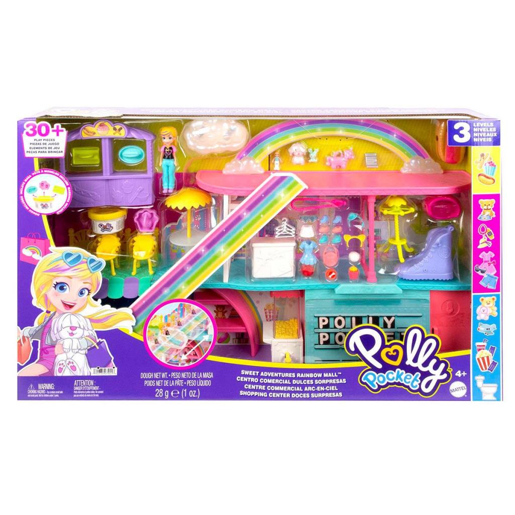 CLZ505 Polly Pocket Gökkuşağı Alışveriş Merkezi Oyun Seti