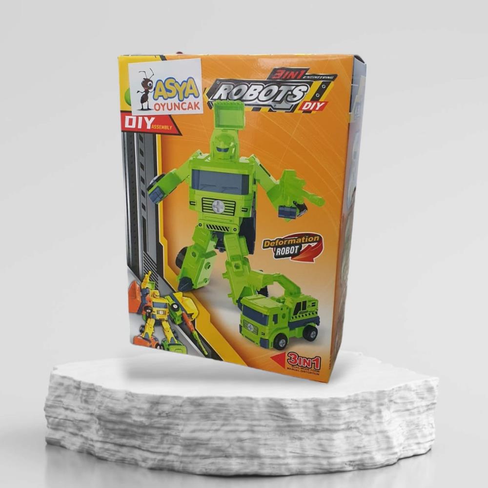 CLZ505 DIY - Robota Dönüşen Sök-Tak Araba - LB-998 - Yeşil