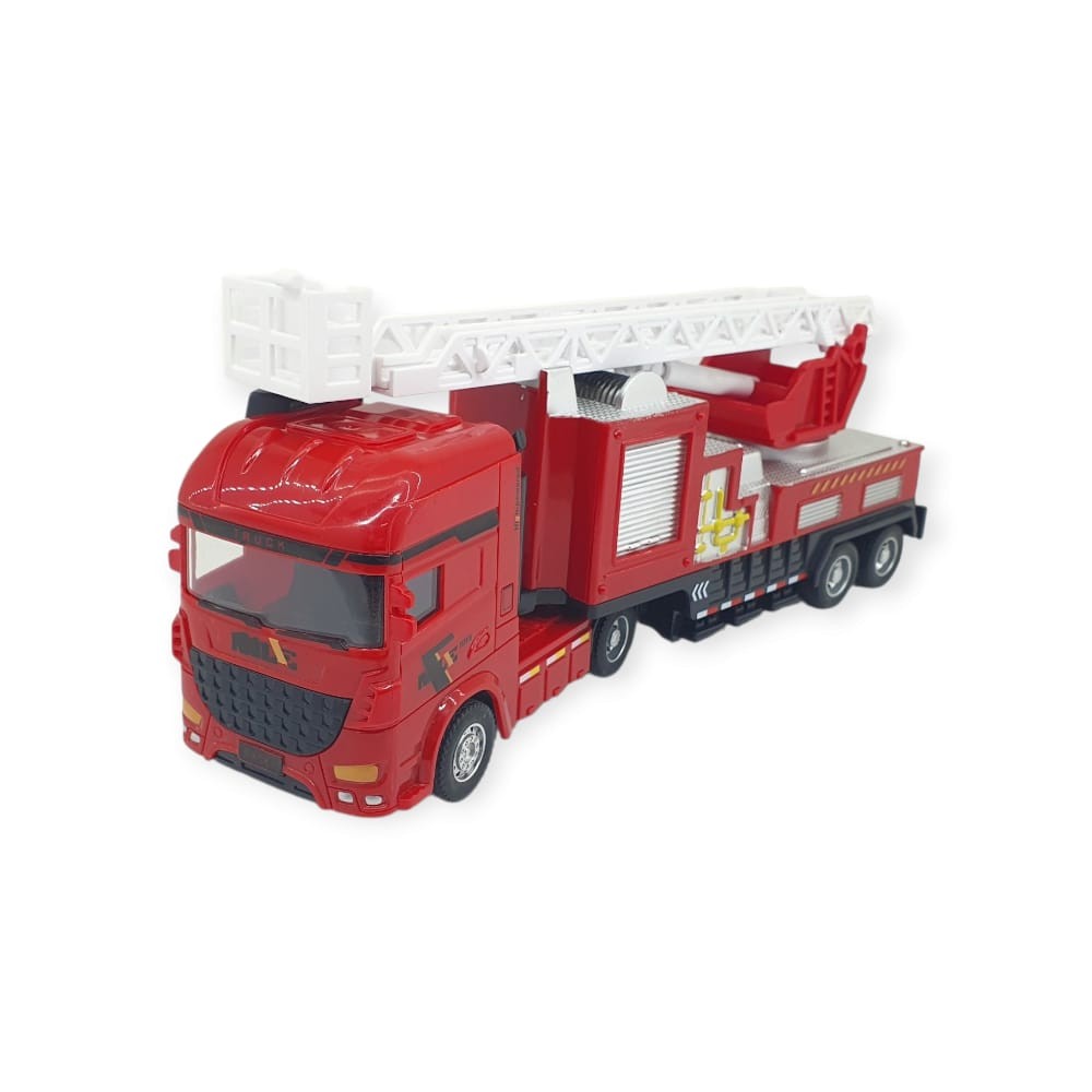 Metal İtfaiye Arabası - Düz Merdivenli 26cm - 706-45 - 1 ADET