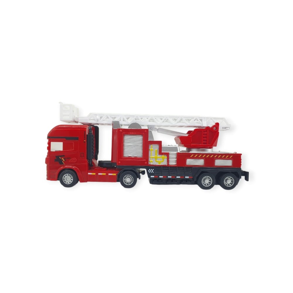 Metal İtfaiye Arabası - Düz Merdivenli 26cm - 706-45 - 1 ADET